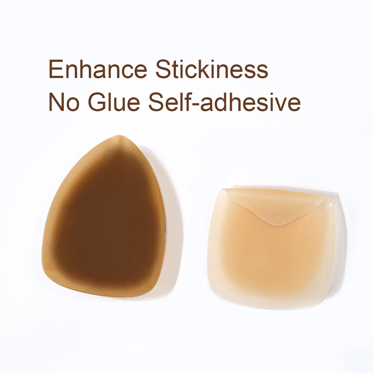 Nipple Cover Pasties - 再利用可能な接着剤不要の三角形ニップルカバー、見えないブラ、シリコンステッカー、シームレスな胸パッド、粘着性を高めたパッチ