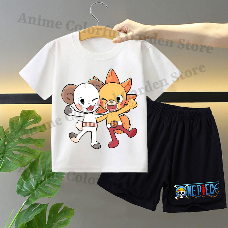 ワンピース 2 個半袖ショーツセット子供のためのアニメ漫画か - Boyshort Underwear のレビューと価格