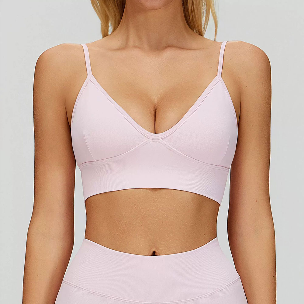 スポーツブラ女性通気性耐衝撃ジムワークアウトフィットネスプッ - Push Up Bra Padded のレビューと価格