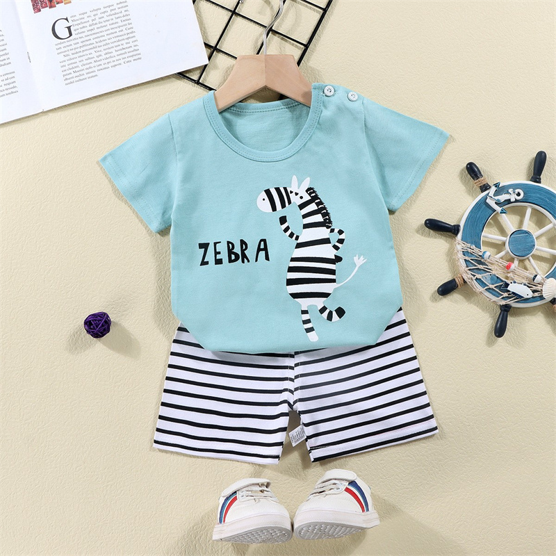 綿 Tシャツ + ショーツ 2 ピーストラックスーツセット子 - Boyshort Underwear のレビューと価格