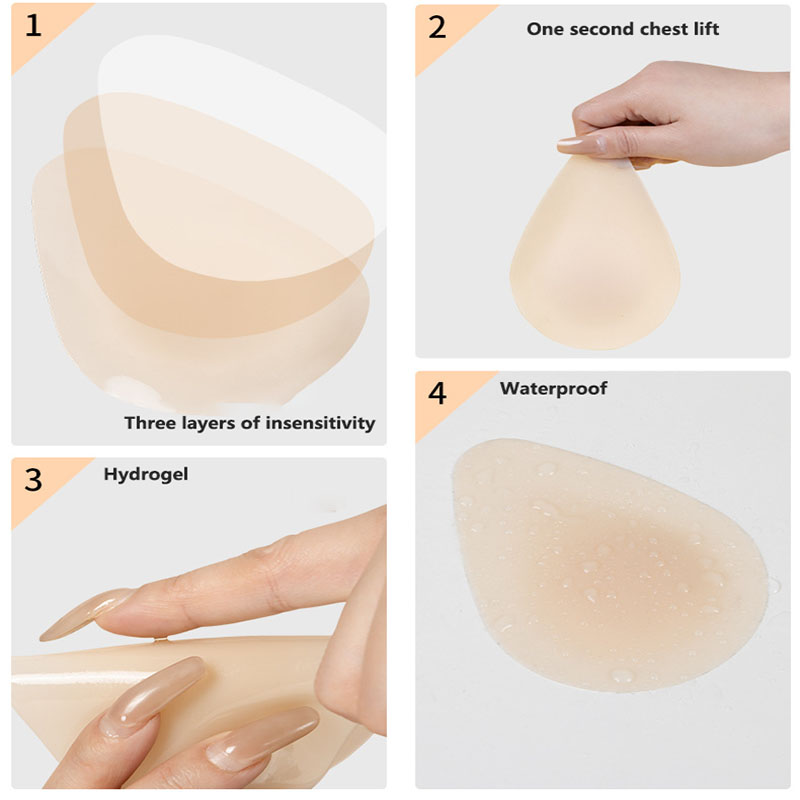 水滴型見えないブラ シリコンニップルカバー ブラパッド スト - Nipple Cover Pasties のレビューと価格