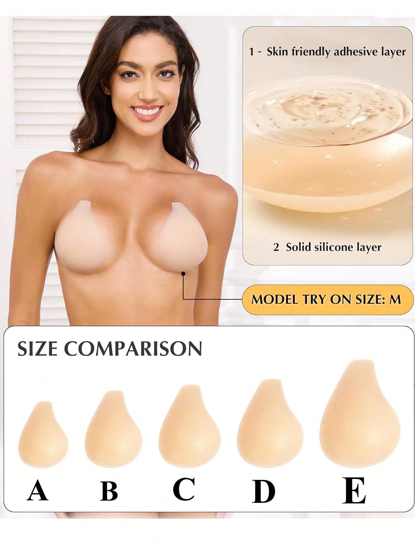 1組追加 リフトアップ ニップルカバー 超シームレス 粘着性 - Nipple Cover Pasties のレビューと価格