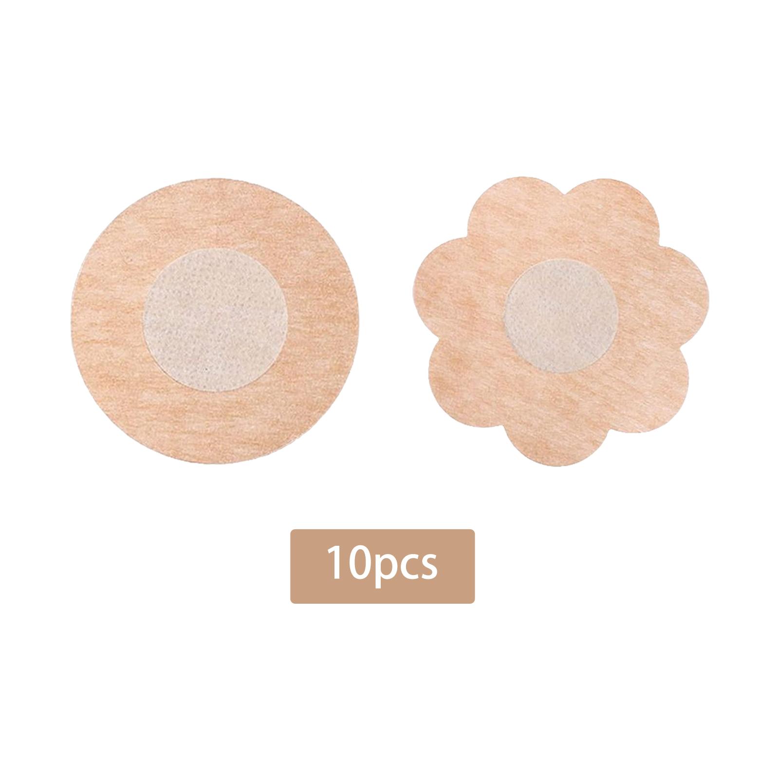 10枚入り 胸用パッチ 花型 目に見えない バックレス使い捨 - Nipple Cover Pasties のレビューと価格