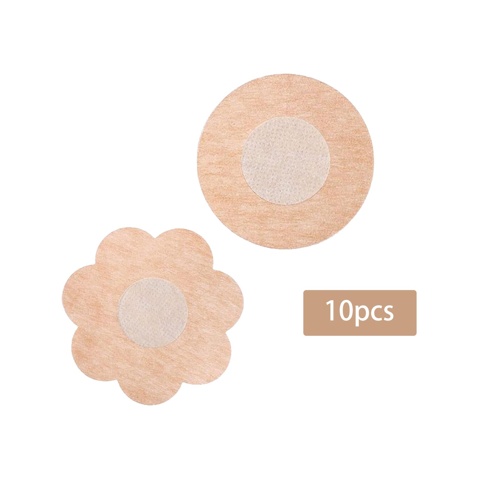 10枚入り 胸用パッチ 花型 目に見えない バックレス使い捨 - Nipple Cover Pasties のレビューと価格