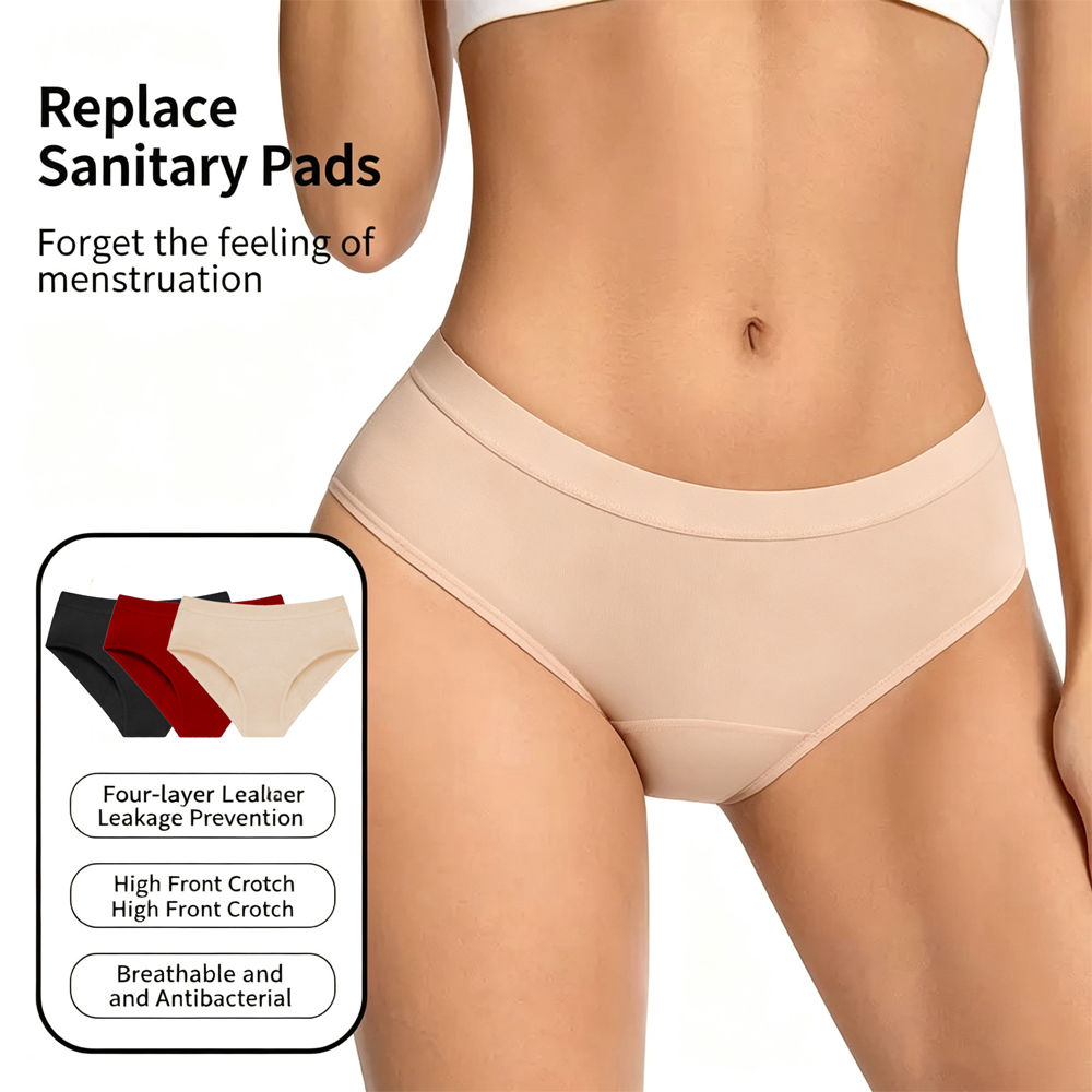 3 個ヘビーフロー月経パンティー 4 層女性期間生理下着 E - Period Panty Absorbent のレビューと価格
