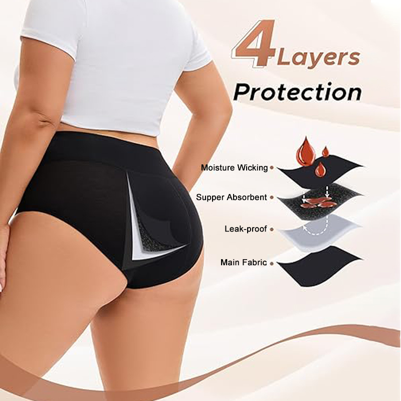 3 個ヘビーフロー月経パンティー 4 層女性期間生理下着 E - Period Panty Absorbent のレビューと価格
