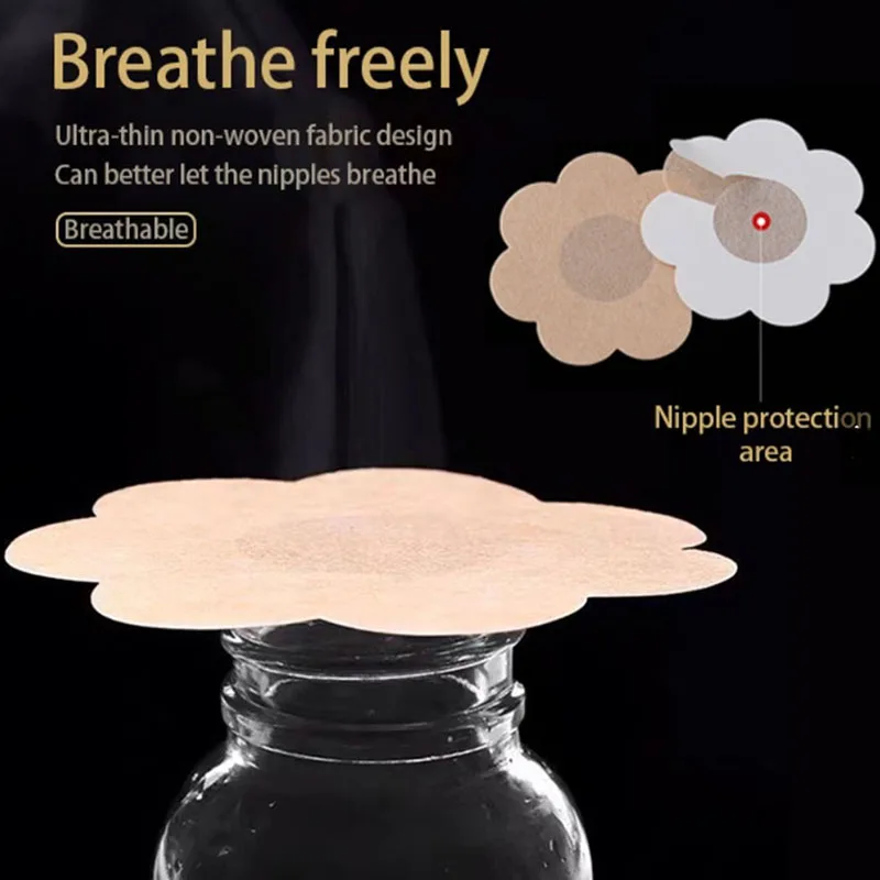 100 個乳首ステッカー使い捨て目に見えない胸ステッカー不織 - Nipple Cover Pasties のレビューと価格