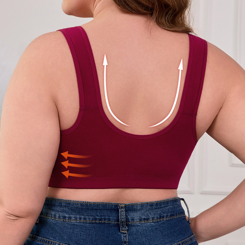 XL-7XL プラスサイズ フロントバックルブラジャー レデ - Seamless Underwear Women のレビューと価格